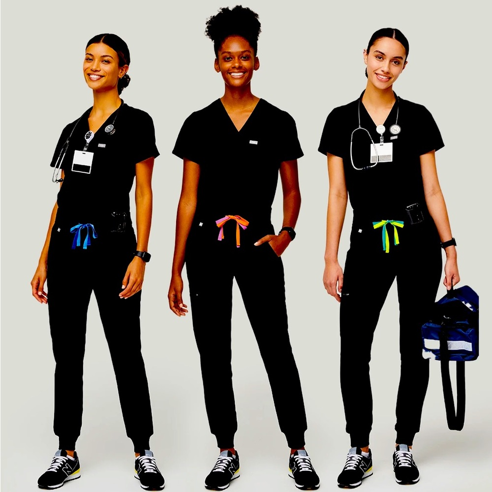 Black/Citron 
Limited Edition Figs
Double Drawstring
Zamora Joggers
XS/P